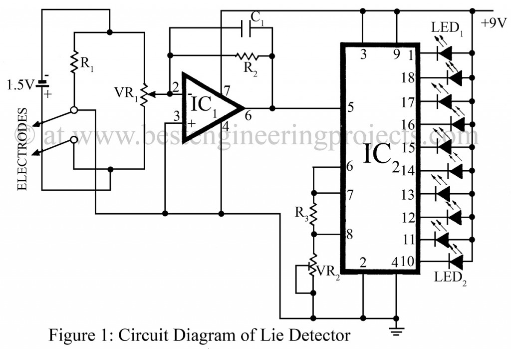 Simple Lie Detector Circuit Best Engineering Projects