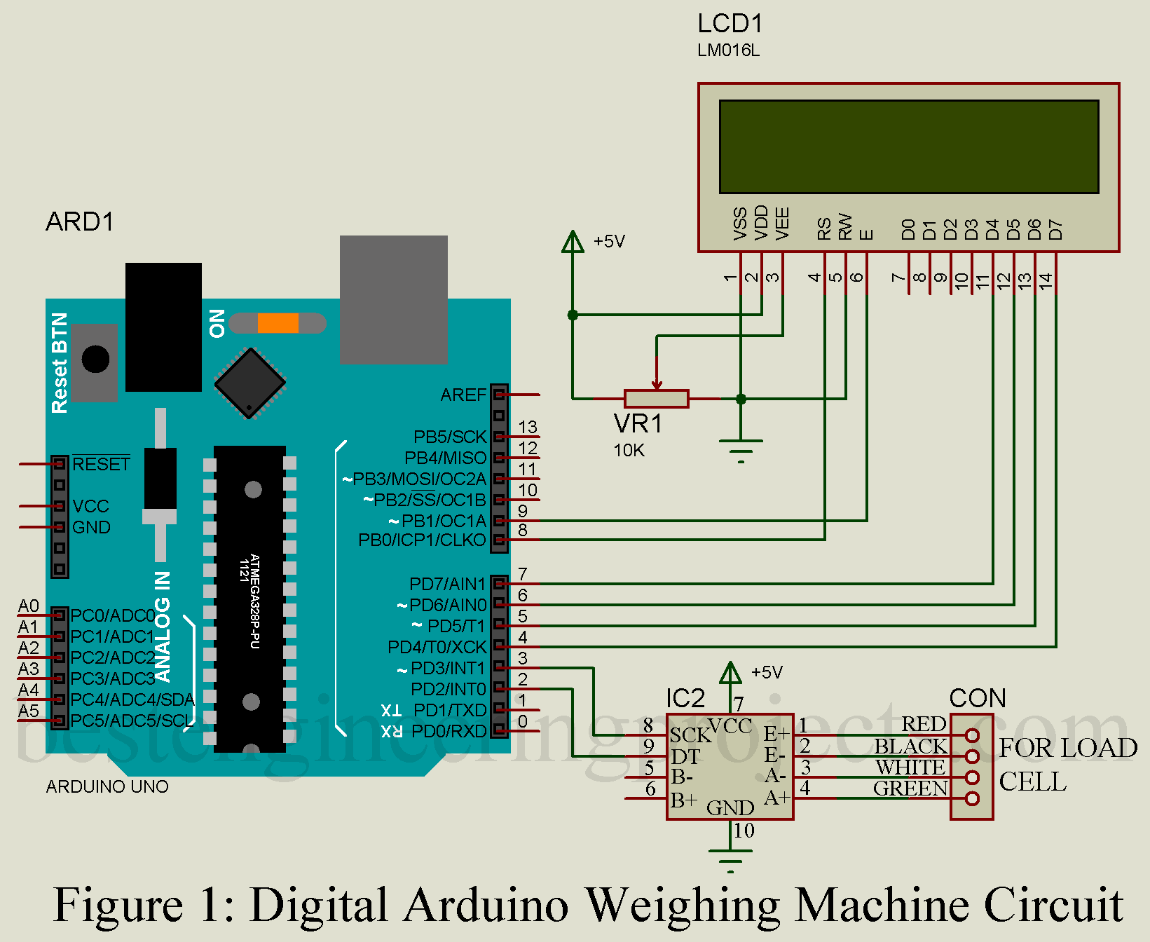 Arduino Weighing Machine using HX711 - Engineering Projects