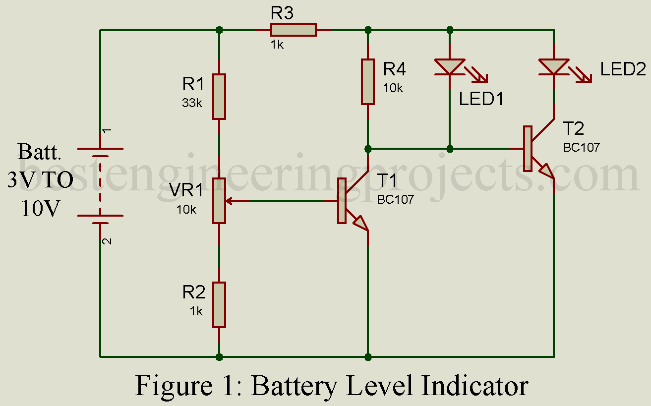 led battery level indicator circuit