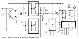 circuit diagram of telephone melody ringer