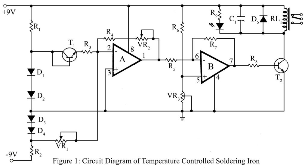 circuit diagram of temperature controlled soldering iron station