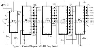 led stop watch circuit