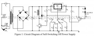 circuit diagram of self switching off power supply