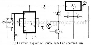 circuit diagram of double tone car reverse horn