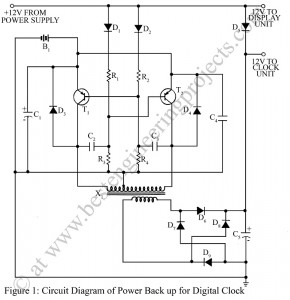 power backup for digital clock