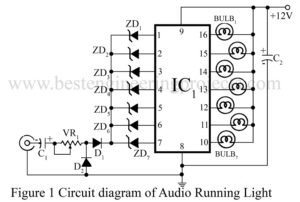 circuit diagram of audio running light