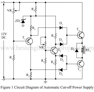 circuit diagram of automatic cut-off power supply