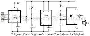 circuit diagram of automatic time indicator for telewphone