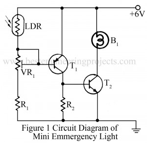 circuit diagram of mini emmergency light