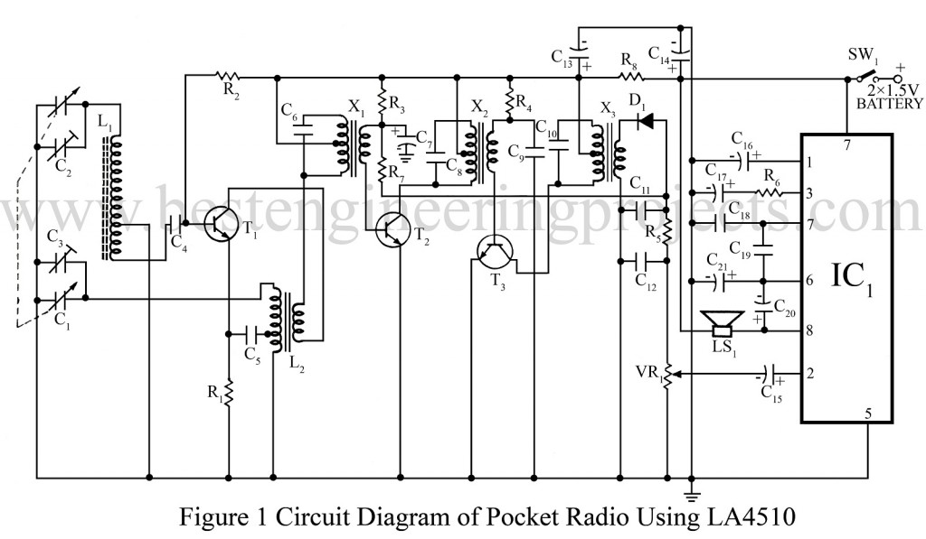 Pocket Radio Using LA4510 - Best Engineering Projects