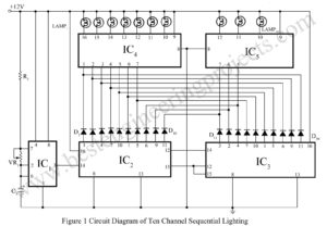 circuit diagram of ten channel sequential lighting