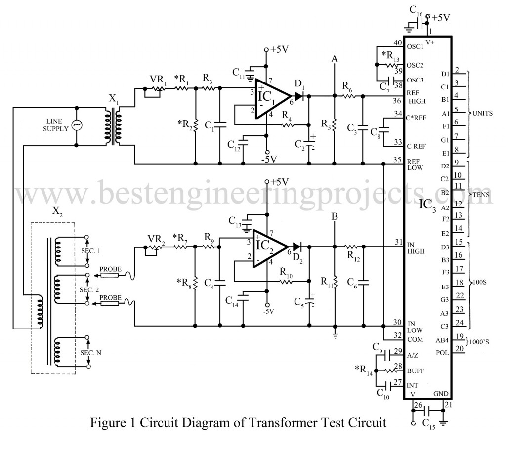 circuit diagram of transformer test circuit