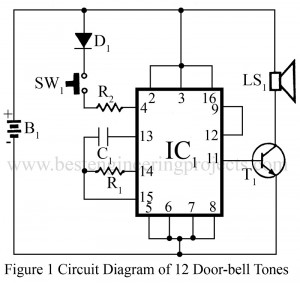 circuit diagram of 12 doorbell tones