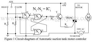 circuit diagram automatic suction tank motor controller