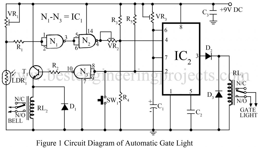 circuit diagram of automatic gate light