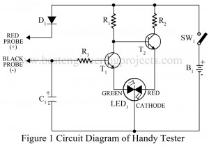 circuit diagram of handy tester