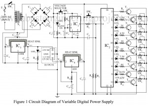 circuit diagram of variable digital power supply