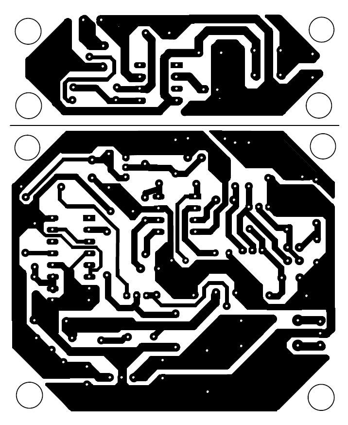 Solder side PCB design of sound operated on off switch