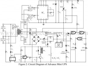 circuit diagram of advance mini ups