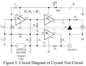 circuit diagram of cristal test circuit