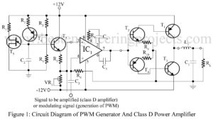 circuit diagram of pwm generator and class d power amplifier