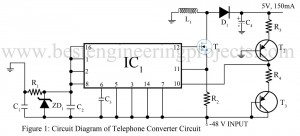 circuit diagram of telephone converter circuit