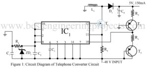 circuit diagram of telephone converter circuit