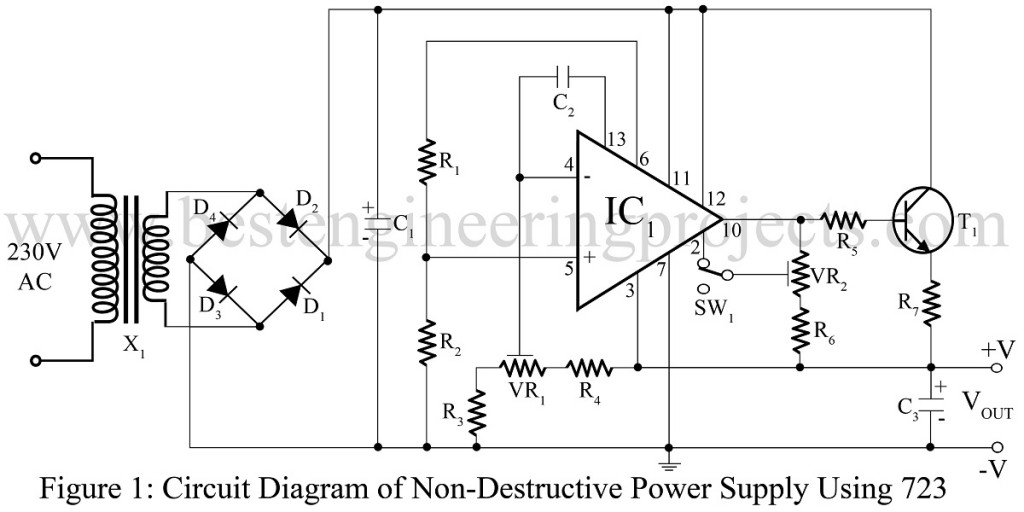 non distructive power supply circuit