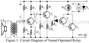 circuit diagram of sound operated relay