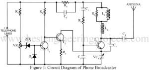 circuit diagram of phone broadcaster