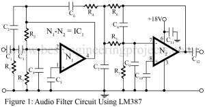 audio filter circuit using lm387