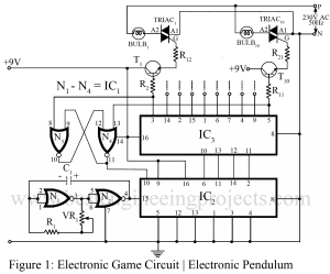 circuit diagram of electronic game