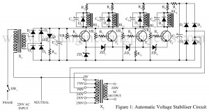 circuit diagram of automatic voltage stabilser