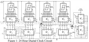 digital timer cum clock circuit