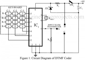 circuit diagram of dtmf coder