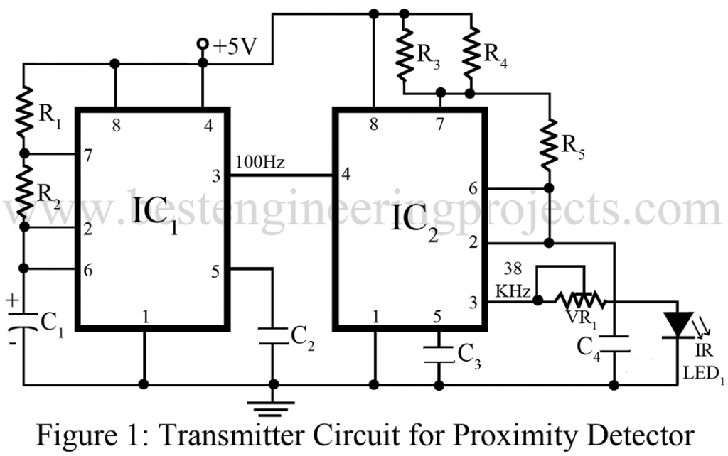 Ir remote tester circuit diagram using 555 timer