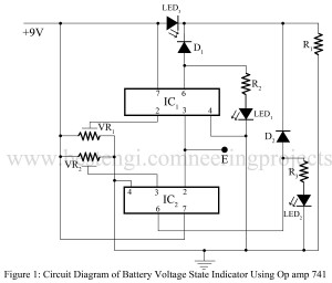 battery voltage state indicator circuit diagram