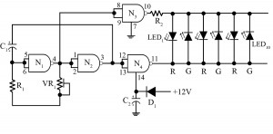 circuit diagram of disco light