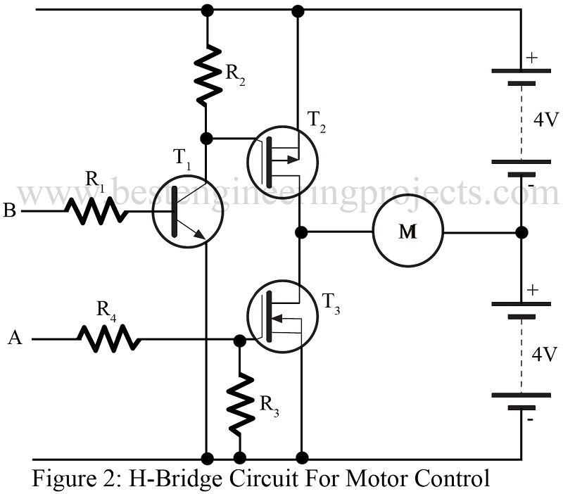 h bridge circuit for motor control