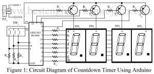 circuit of countdown timer using arduino