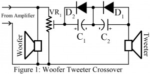 circuit diagram of woofer tweeter crossover