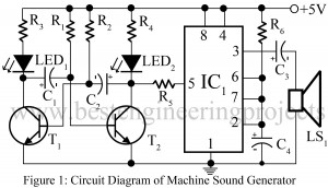 circuit diagram of machine sound generator