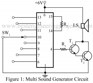 multi sound generator circuit