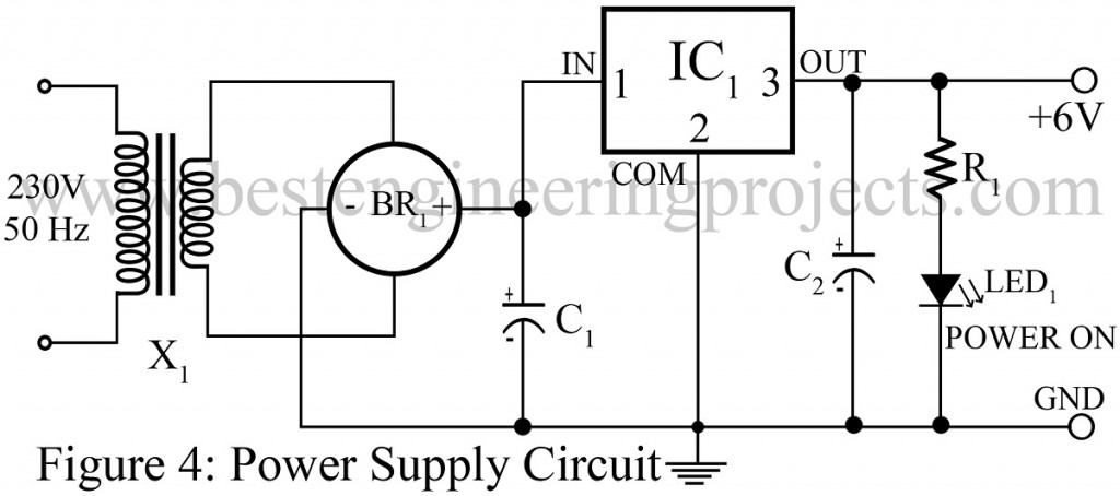 power supply circuit for speech communication using laser