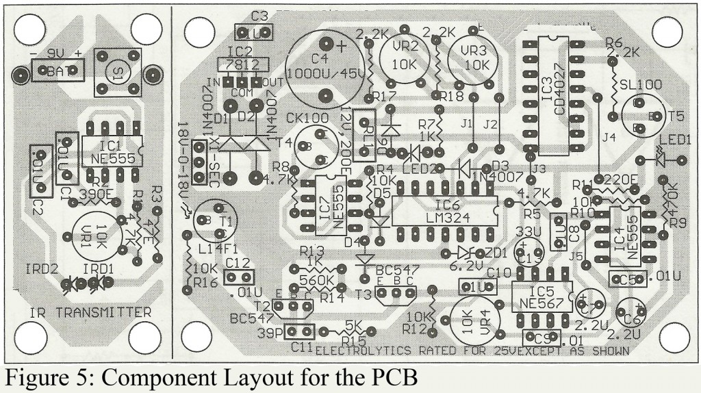 components layout of pcb