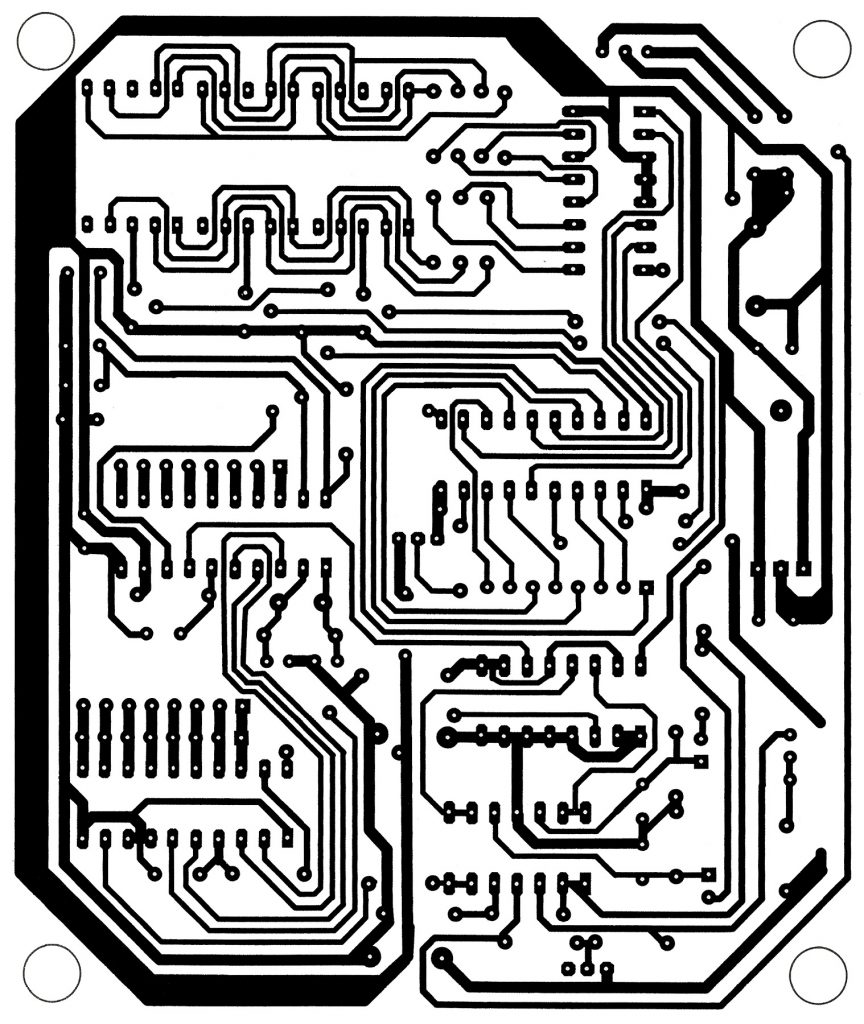 solder side pcb design of call indicator using mc68hc705j1a