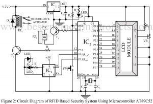 circuit diagram of RFID Based security system