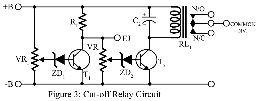 cutoff relay circuit for single phasing preventer