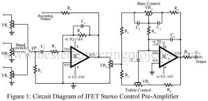 circuit diagram of jfet stereo control preamplifier