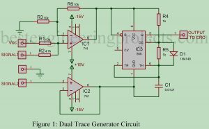 dual trace generator using 555